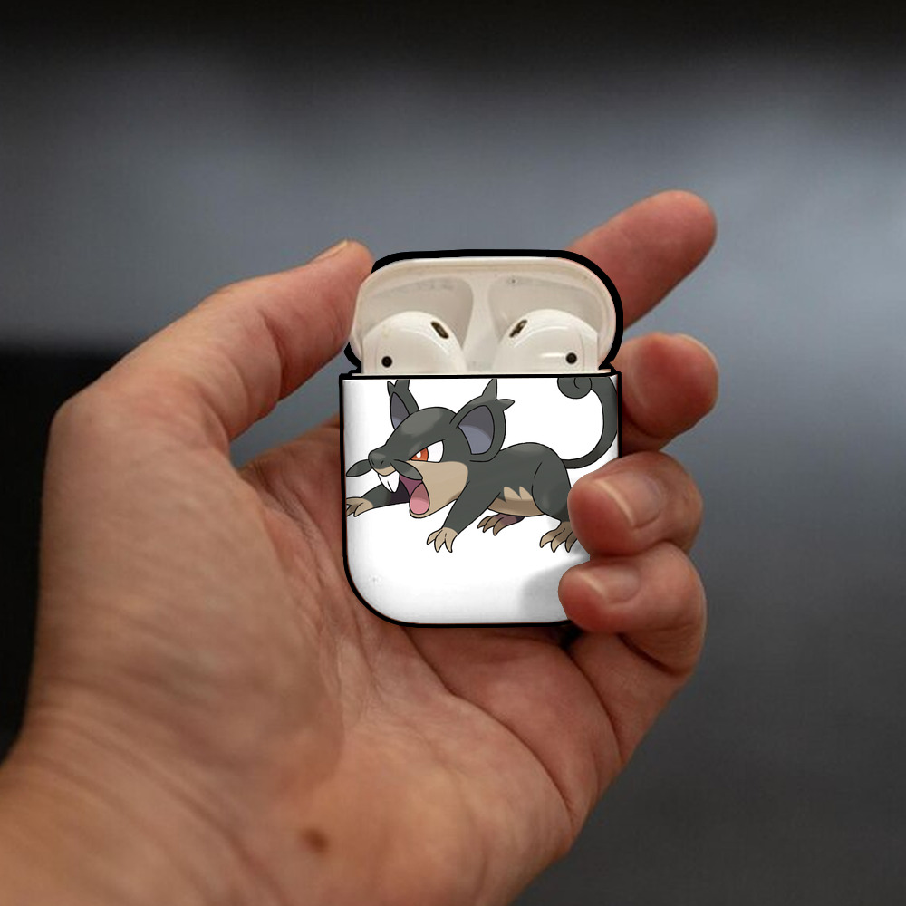 ポケットモンスター Pokémon AirPods 第2世代保護ケース ハードシェル ブラック 耐衝撃・防指紋・カラビナ付き