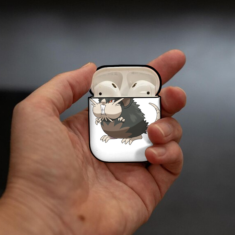 ポケットモンスター Pokémon AirPods 第2世代保護ケース ハードシェル ブラック 耐衝撃・防指紋・カラビナ付き