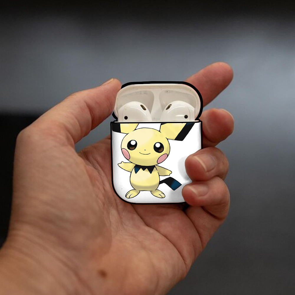 ポケットモンスター Pokémon AirPods 第2世代保護ケース ハードシェル ブラック 耐衝撃・防指紋・カラビナ付き