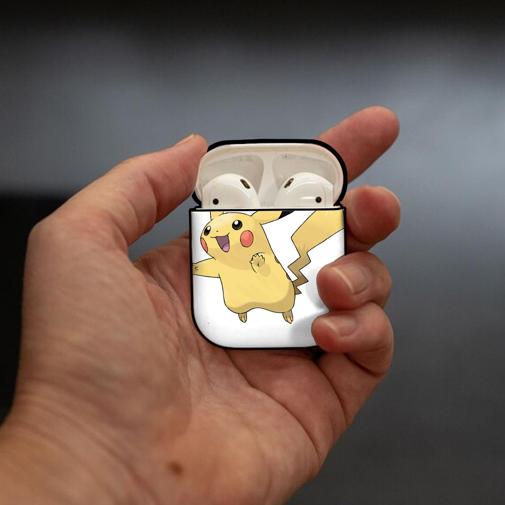 ポケットモンスター Pokémon AirPods 第2世代保護ケース ハードシェル ブラック 耐衝撃・防指紋・カラビナ付き