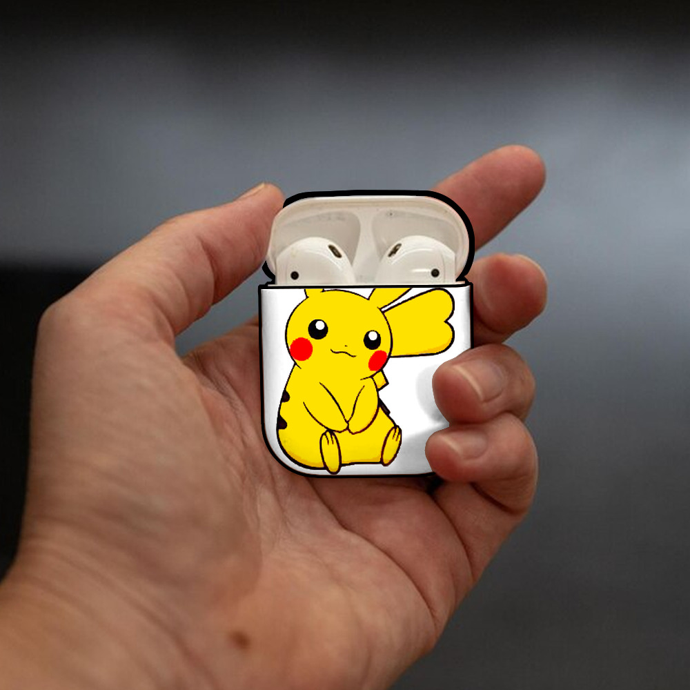 ポケットモンスター Pokémon AirPods 第2世代保護ケース ハードシェル ブラック 耐衝撃・防指紋・カラビナ付き