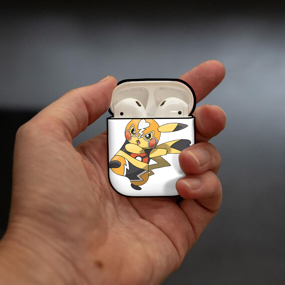 ポケットモンスター Pokémon AirPods 第2世代保護ケース ハードシェル ブラック 耐衝撃・防指紋・カラビナ付き