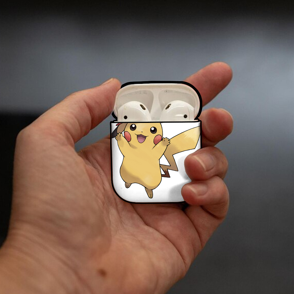 ポケットモンスター Pokémon AirPods 第2世代保護ケース ハードシェル ブラック 耐衝撃・防指紋・カラビナ付き