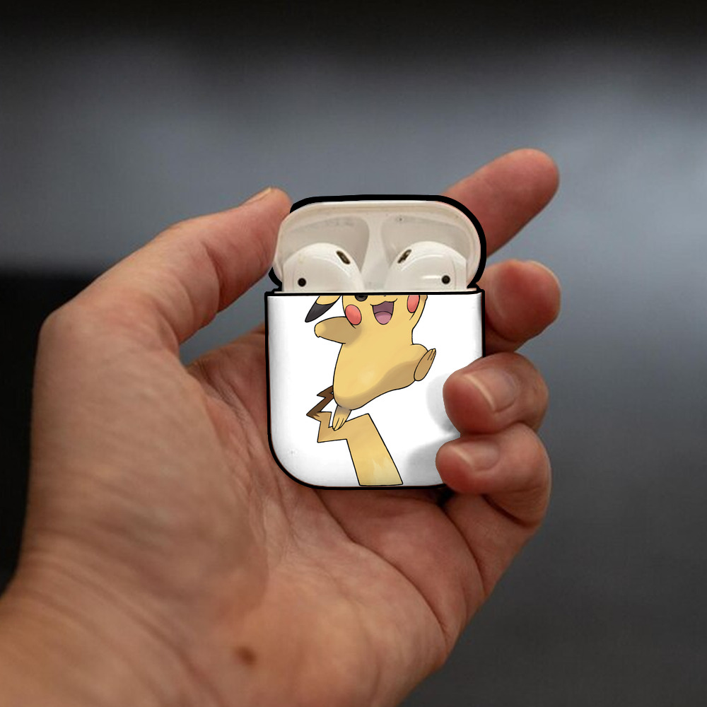ポケットモンスター Pokémon AirPods 第2世代保護ケース ハードシェル ブラック 耐衝撃・防指紋・カラビナ付き