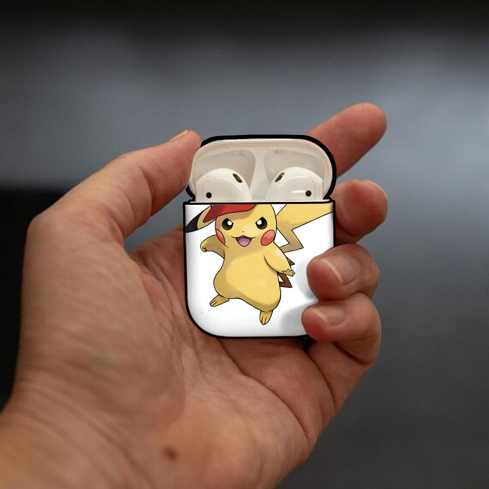 ポケットモンスター Pokémon AirPods 第2世代保護ケース ハードシェル ブラック 耐衝撃・防指紋・カラビナ付き