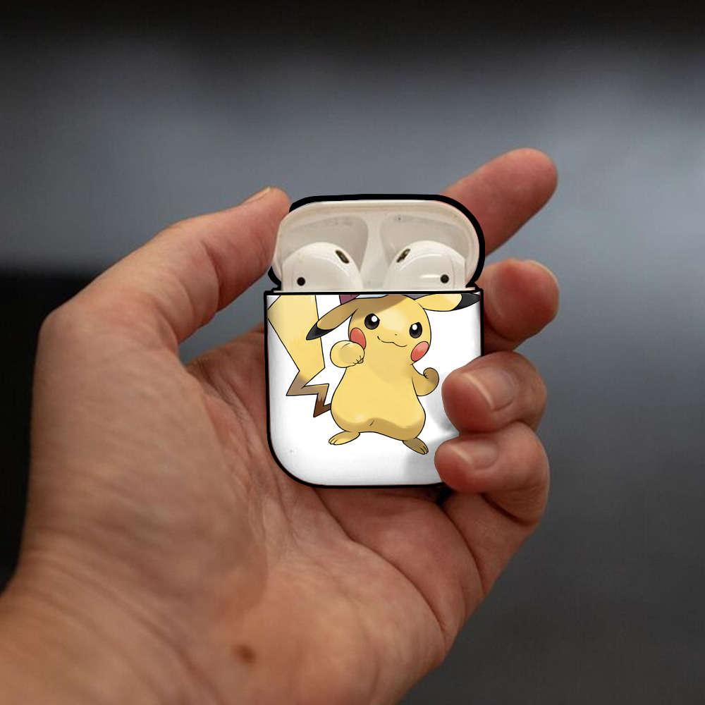 ポケットモンスター Pokémon AirPods 第2世代保護ケース ハードシェル ブラック 耐衝撃・防指紋・カラビナ付き
