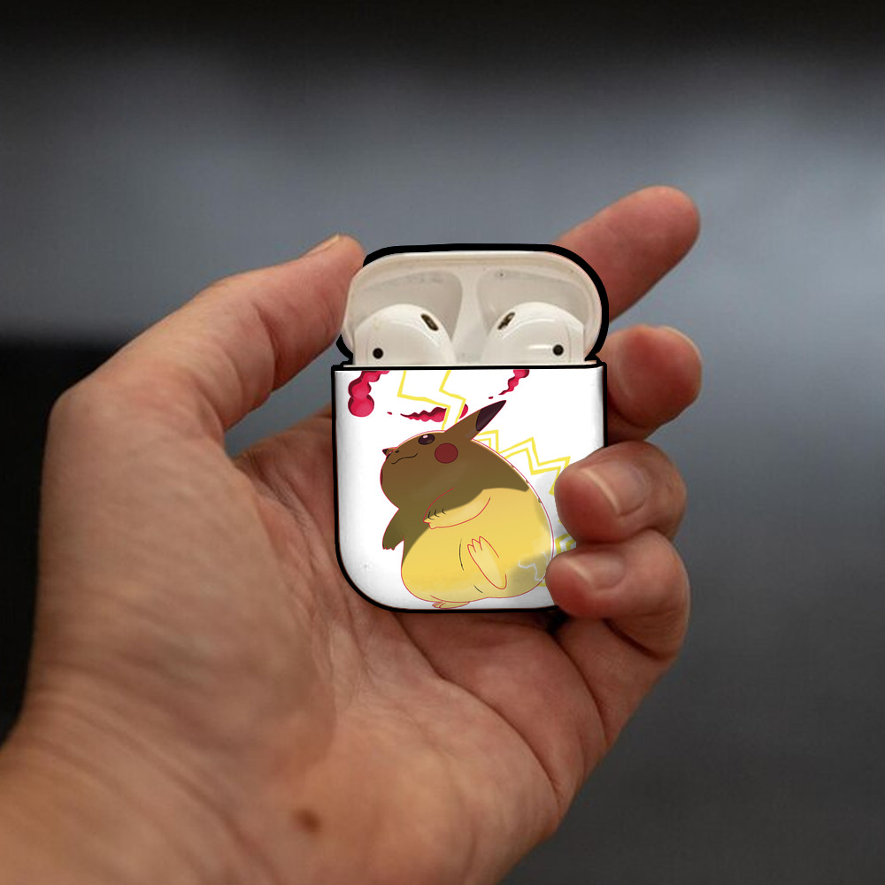 ポケットモンスター Pokémon AirPods 第2世代保護ケース ハードシェル ブラック 耐衝撃・防指紋・カラビナ付き