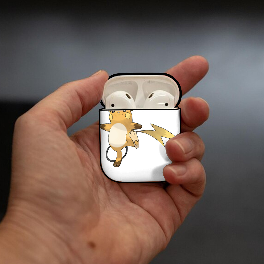 ポケットモンスター Pokémon AirPods 第2世代保護ケース ハードシェル ブラック 耐衝撃・防指紋・カラビナ付き