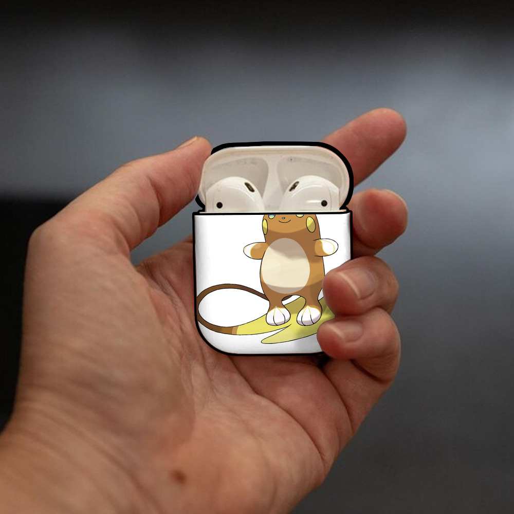 ポケットモンスター Pokémon AirPods 第2世代保護ケース ハードシェル ブラック 耐衝撃・防指紋・カラビナ付き