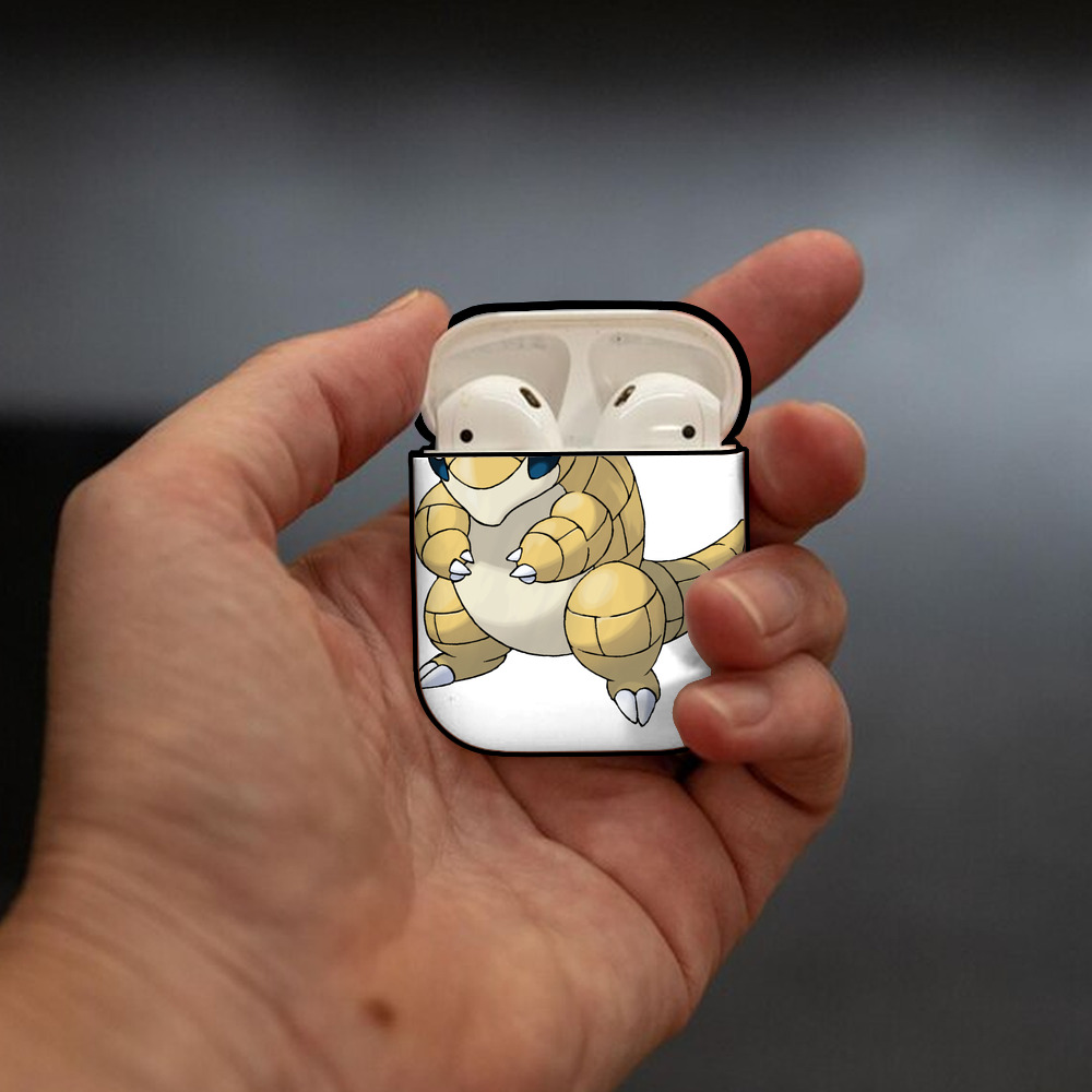 ポケットモンスター Pokémon AirPods 第2世代保護ケース ハードシェル ブラック 耐衝撃・防指紋・カラビナ付き