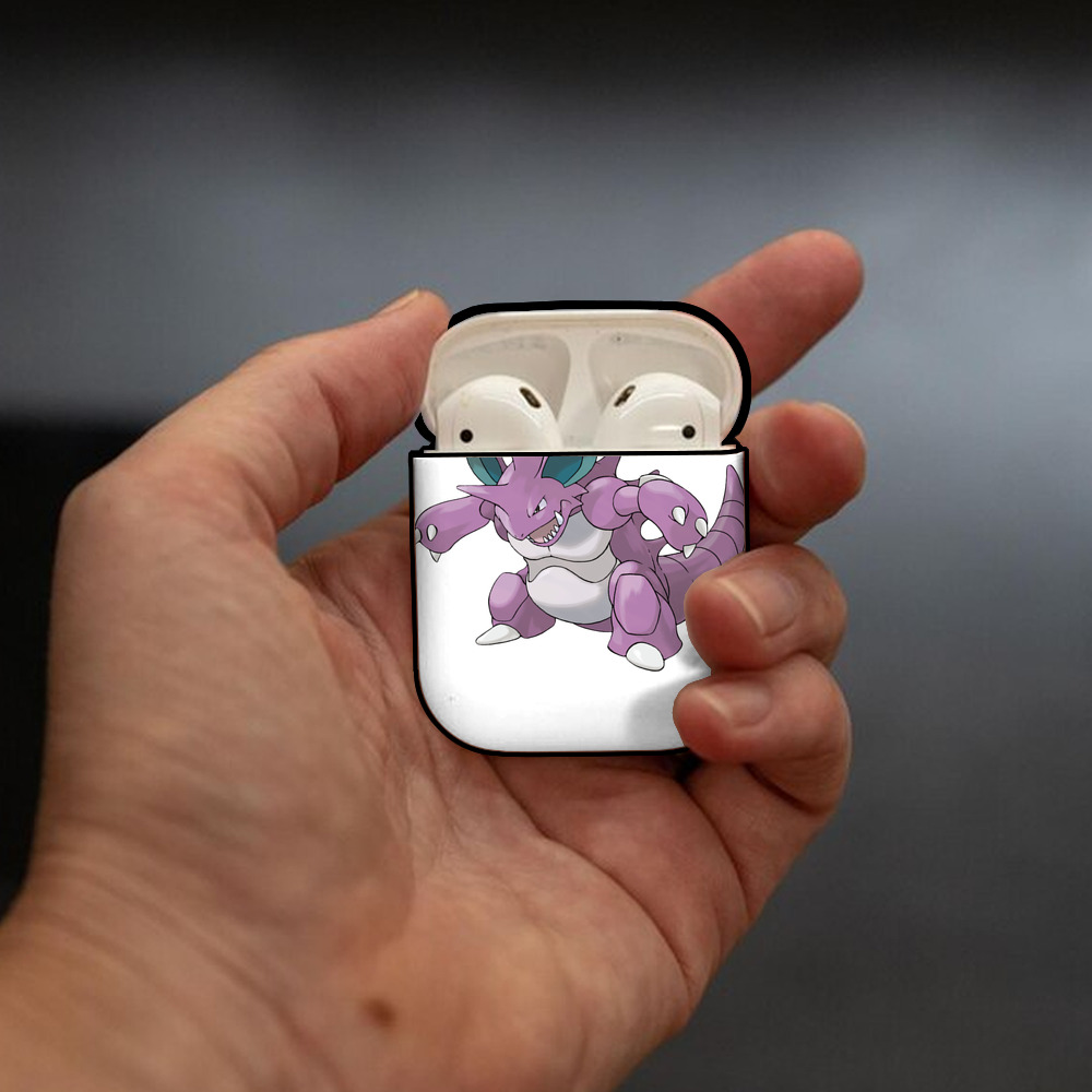 ポケットモンスター Pokémon AirPods 第2世代保護ケース ハードシェル ブラック 耐衝撃・防指紋・カラビナ付き