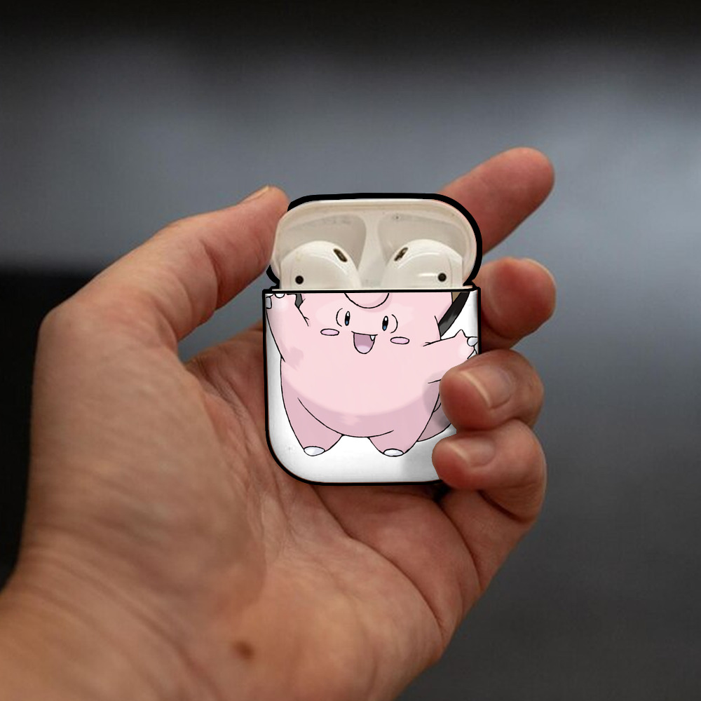 ポケットモンスター Pokémon AirPods 第2世代保護ケース ハードシェル ブラック 耐衝撃・防指紋・カラビナ付き
