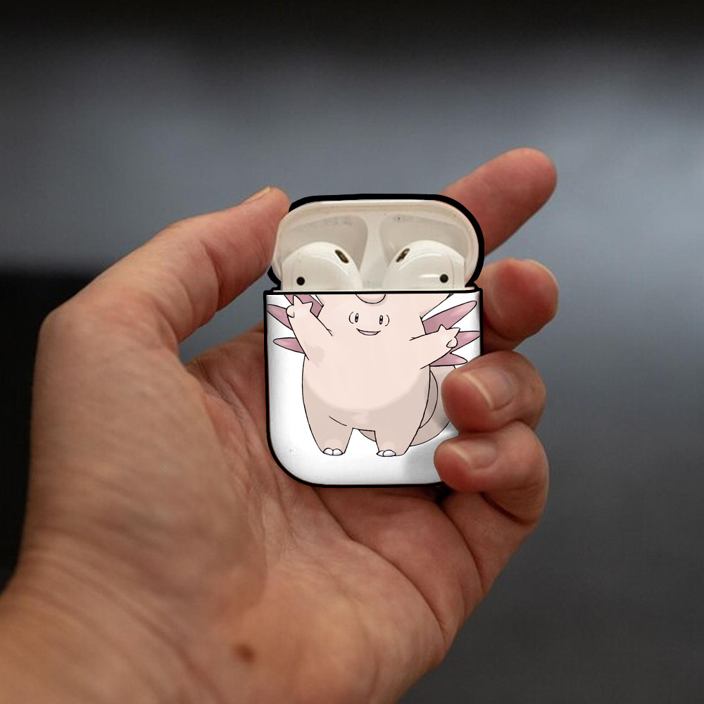 ポケットモンスター Pokémon AirPods 第2世代保護ケース ハードシェル ブラック 耐衝撃・防指紋・カラビナ付き