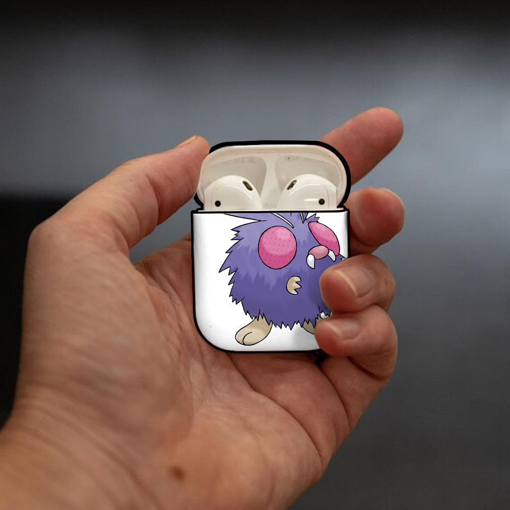 ポケットモンスター Pokémon AirPods 第2世代保護ケース ハードシェル ブラック 耐衝撃・防指紋・カラビナ付き