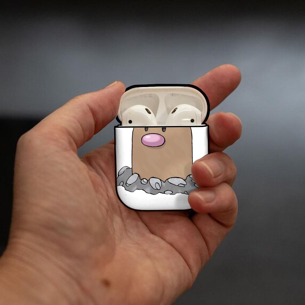 ポケットモンスター Pokémon AirPods 第2世代保護ケース ハードシェル ブラック 耐衝撃・防指紋・カラビナ付き