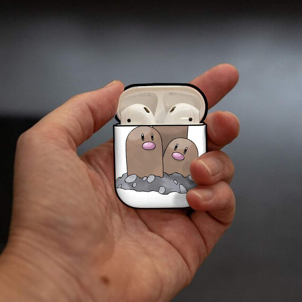 ポケットモンスター Pokémon AirPods 第2世代保護ケース ハードシェル ブラック 耐衝撃・防指紋・カラビナ付き