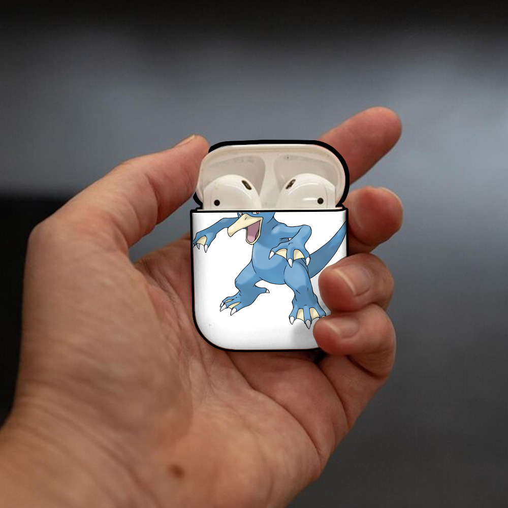 ポケットモンスター Pokémon AirPods 第2世代保護ケース ハードシェル ブラック 耐衝撃・防指紋・カラビナ付き