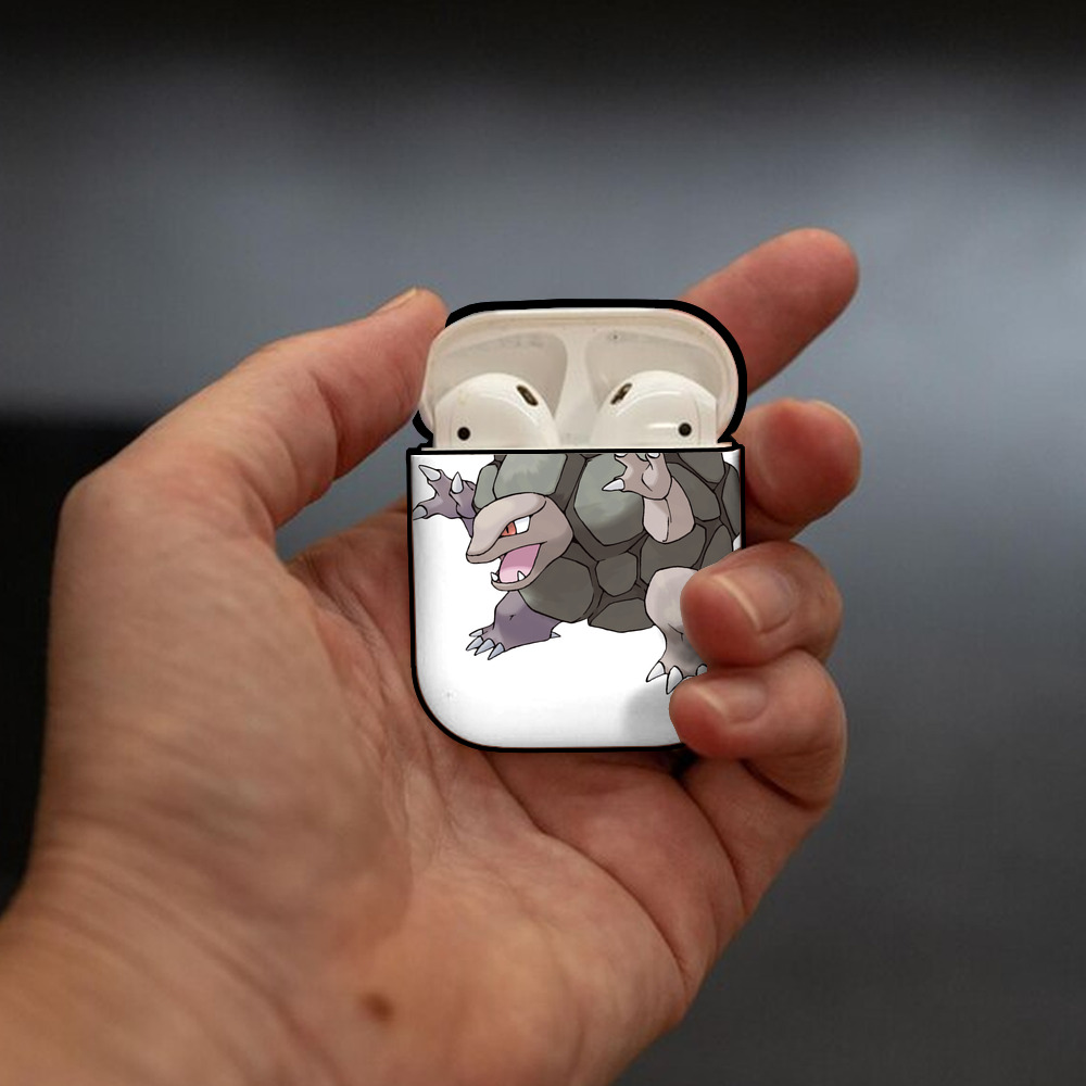 ポケットモンスター Pokémon AirPods 第2世代保護ケース ハードシェル ブラック 耐衝撃・防指紋・カラビナ付き