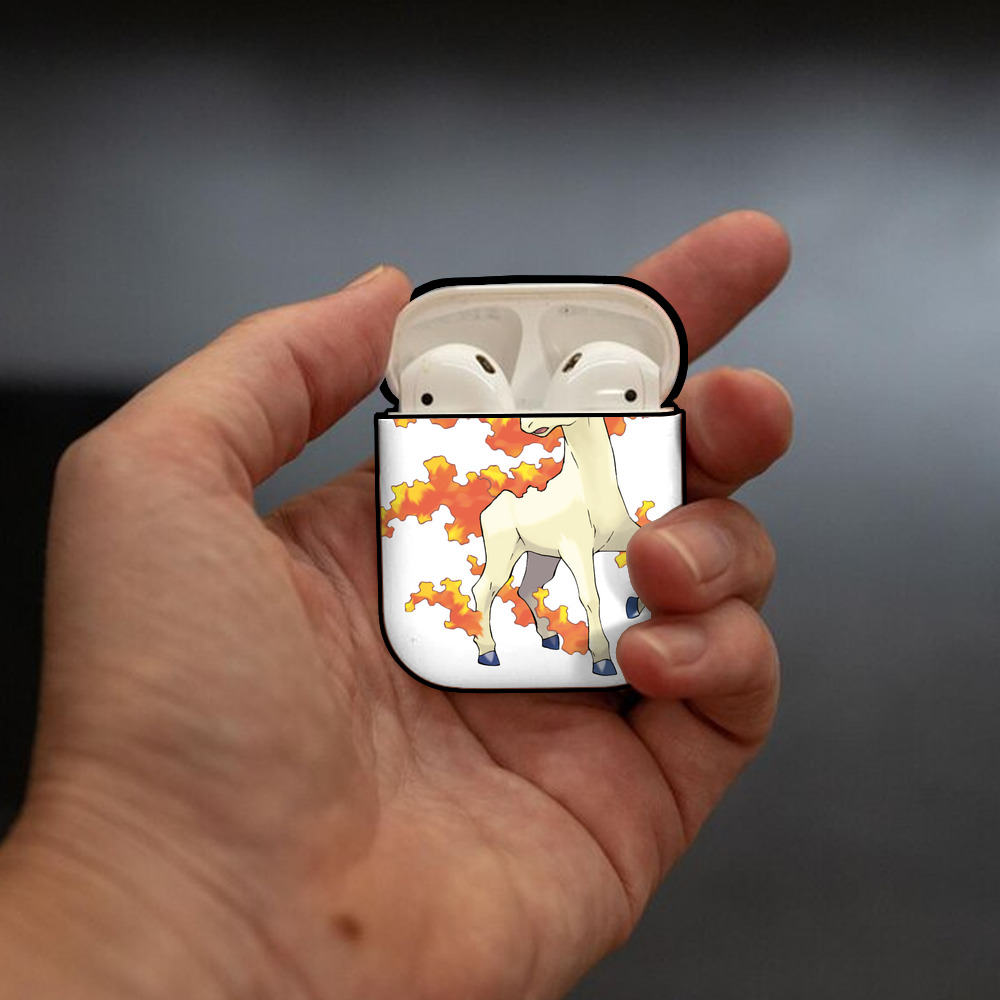 ポケットモンスター Pokémon AirPods 第2世代保護ケース ハードシェル ブラック 耐衝撃・防指紋・カラビナ付き