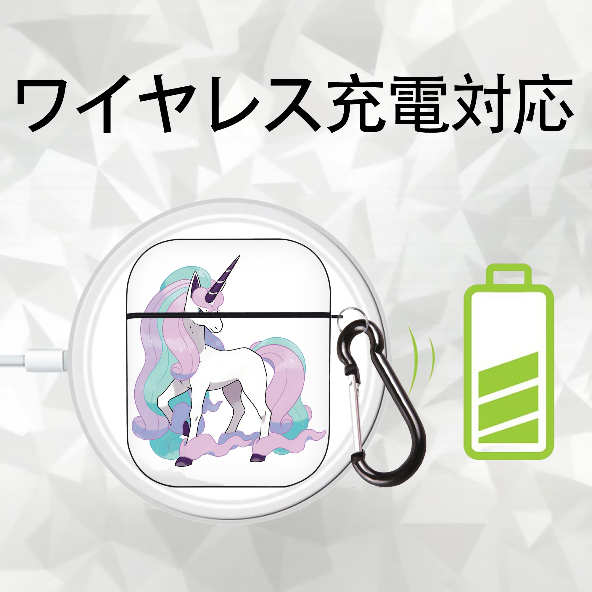 ポケットモンスター Pokémon AirPods 第2世代保護ケース ハードシェル ブラック 耐衝撃・防指紋・カラビナ付き