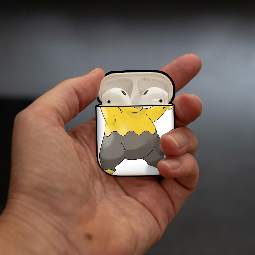 ポケットモンスター Pokémon AirPods 第2世代保護ケース ハードシェル ブラック 耐衝撃・防指紋・カラビナ付き