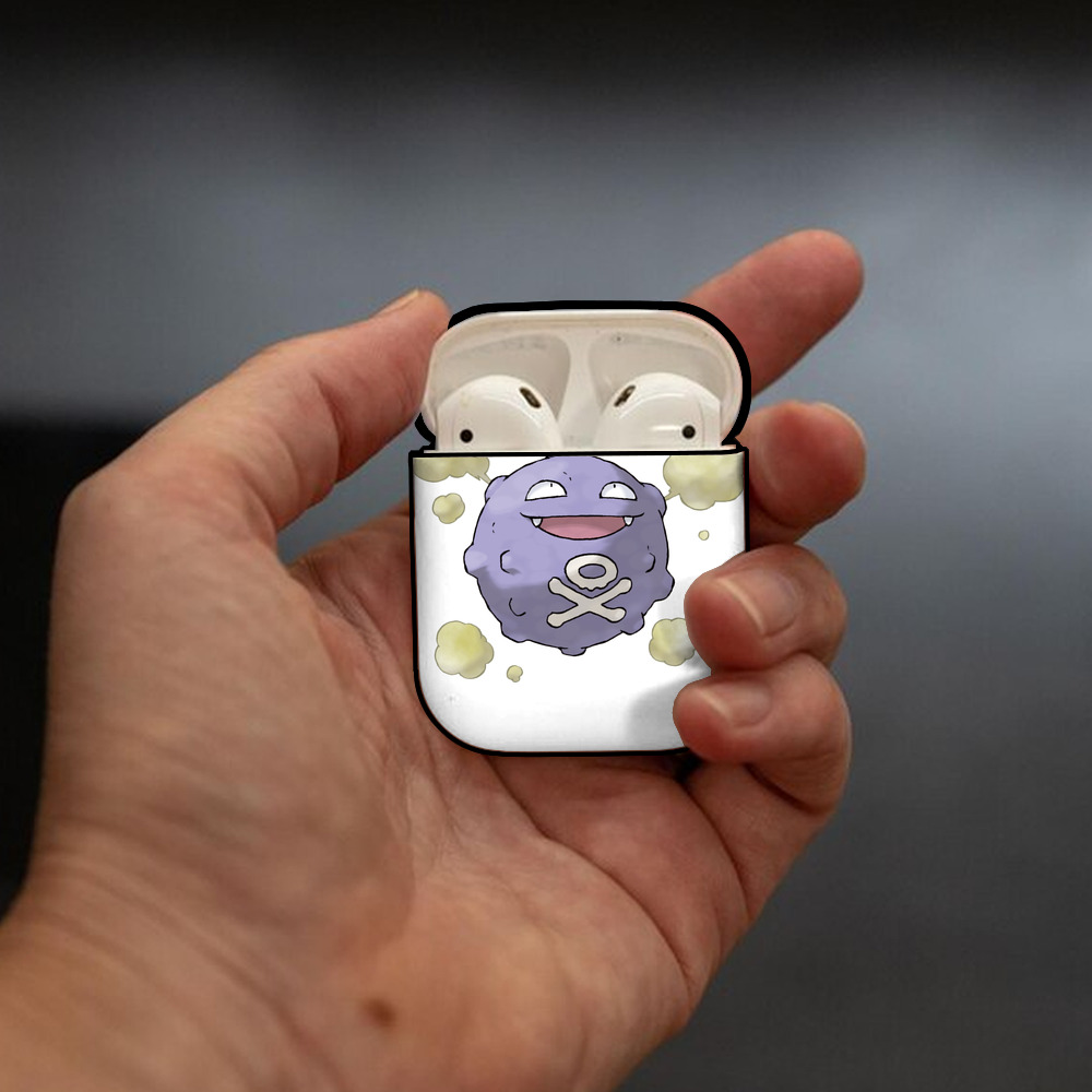 ポケットモンスター Pokémon AirPods 第2世代保護ケース ハードシェル ブラック 耐衝撃・防指紋・カラビナ付き