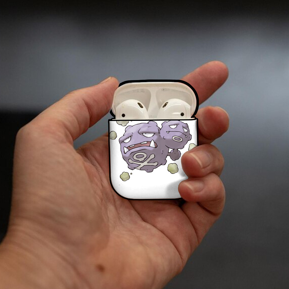 ポケットモンスター Pokémon AirPods 第2世代保護ケース ハードシェル ブラック 耐衝撃・防指紋・カラビナ付き