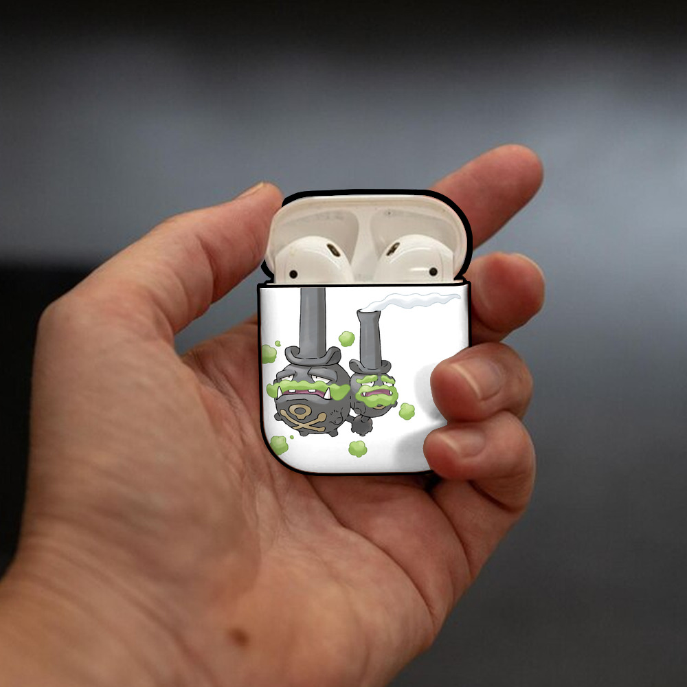 ポケットモンスター Pokémon AirPods 第2世代保護ケース ハードシェル ブラック 耐衝撃・防指紋・カラビナ付き