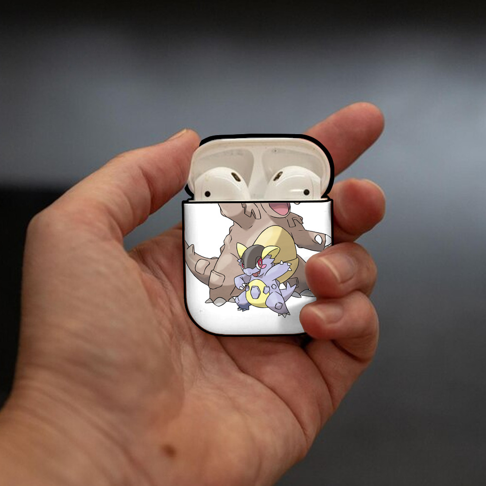 ポケットモンスター Pokémon AirPods 第2世代保護ケース ハードシェル ブラック 耐衝撃・防指紋・カラビナ付き