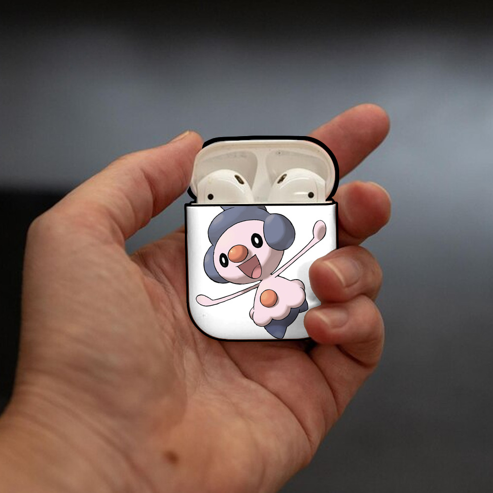 ポケットモンスター Pokémon AirPods 第2世代保護ケース ハードシェル ブラック 耐衝撃・防指紋・カラビナ付き