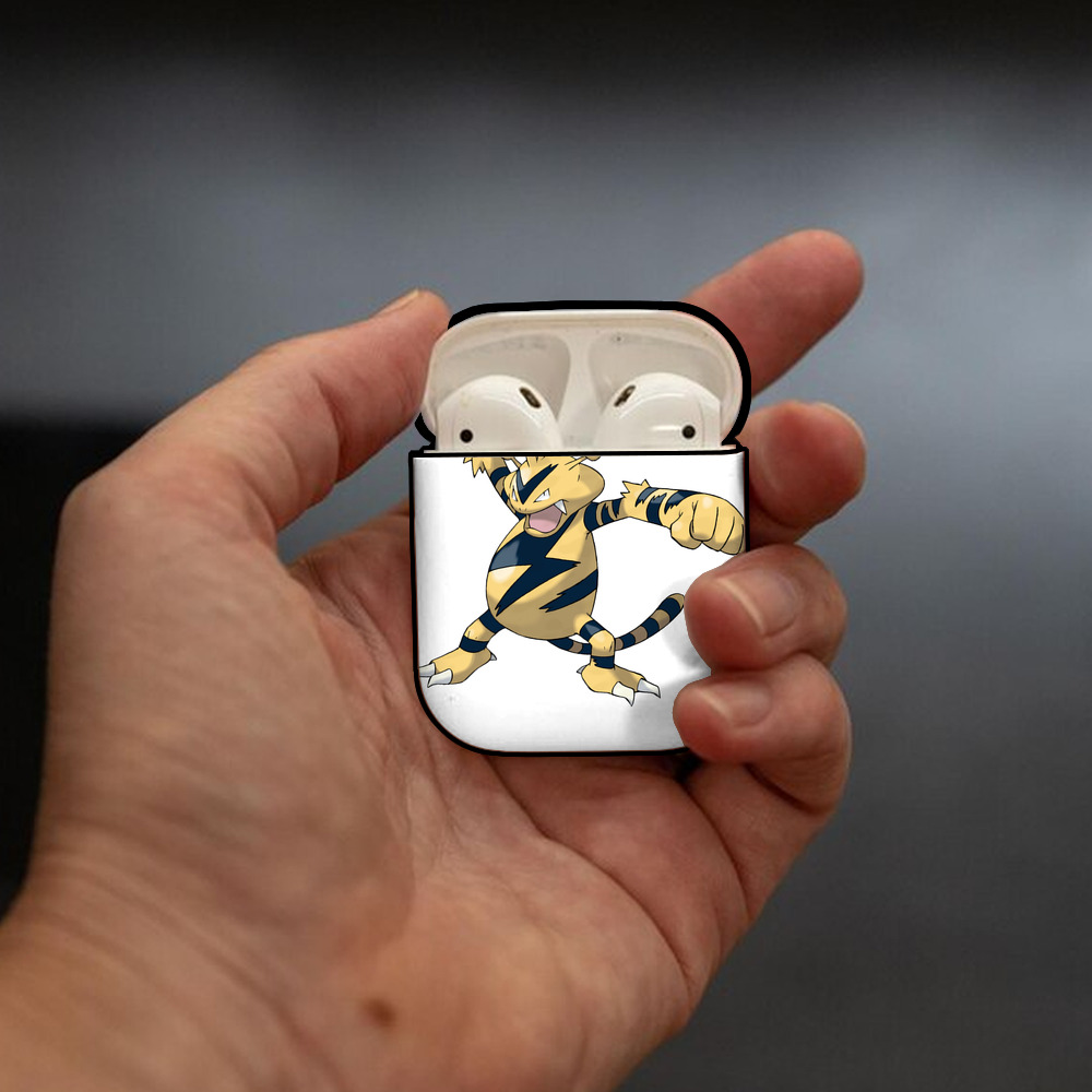 ポケットモンスター Pokémon AirPods 第2世代保護ケース ハードシェル ブラック 耐衝撃・防指紋・カラビナ付き