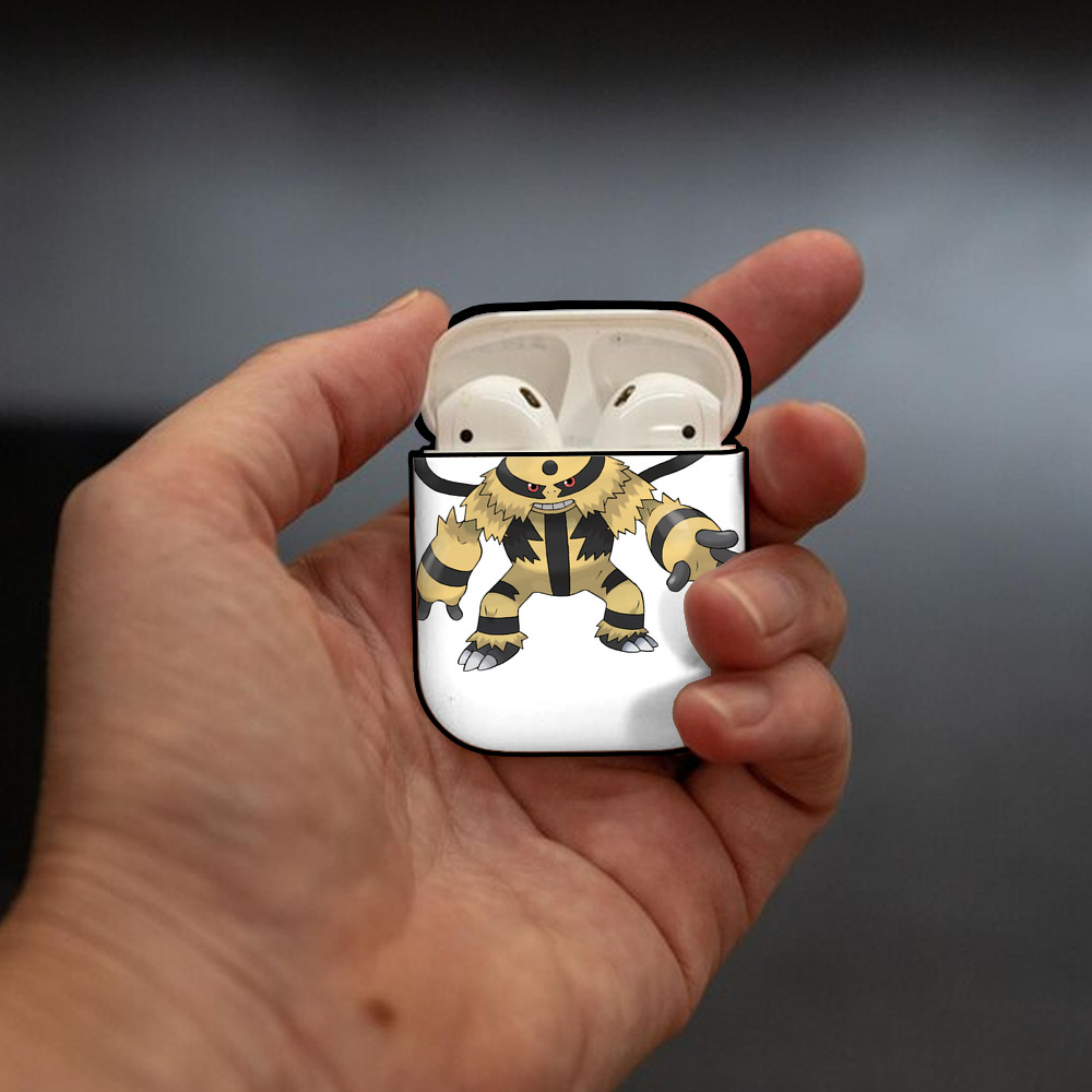 ポケットモンスター Pokémon AirPods 第2世代保護ケース ハードシェル ブラック 耐衝撃・防指紋・カラビナ付き