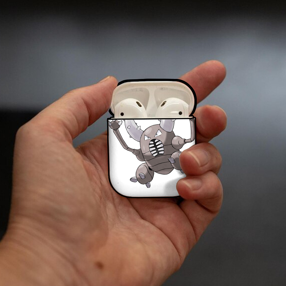 ポケットモンスター Pokémon AirPods 第2世代保護ケース ハードシェル ブラック 耐衝撃・防指紋・カラビナ付き