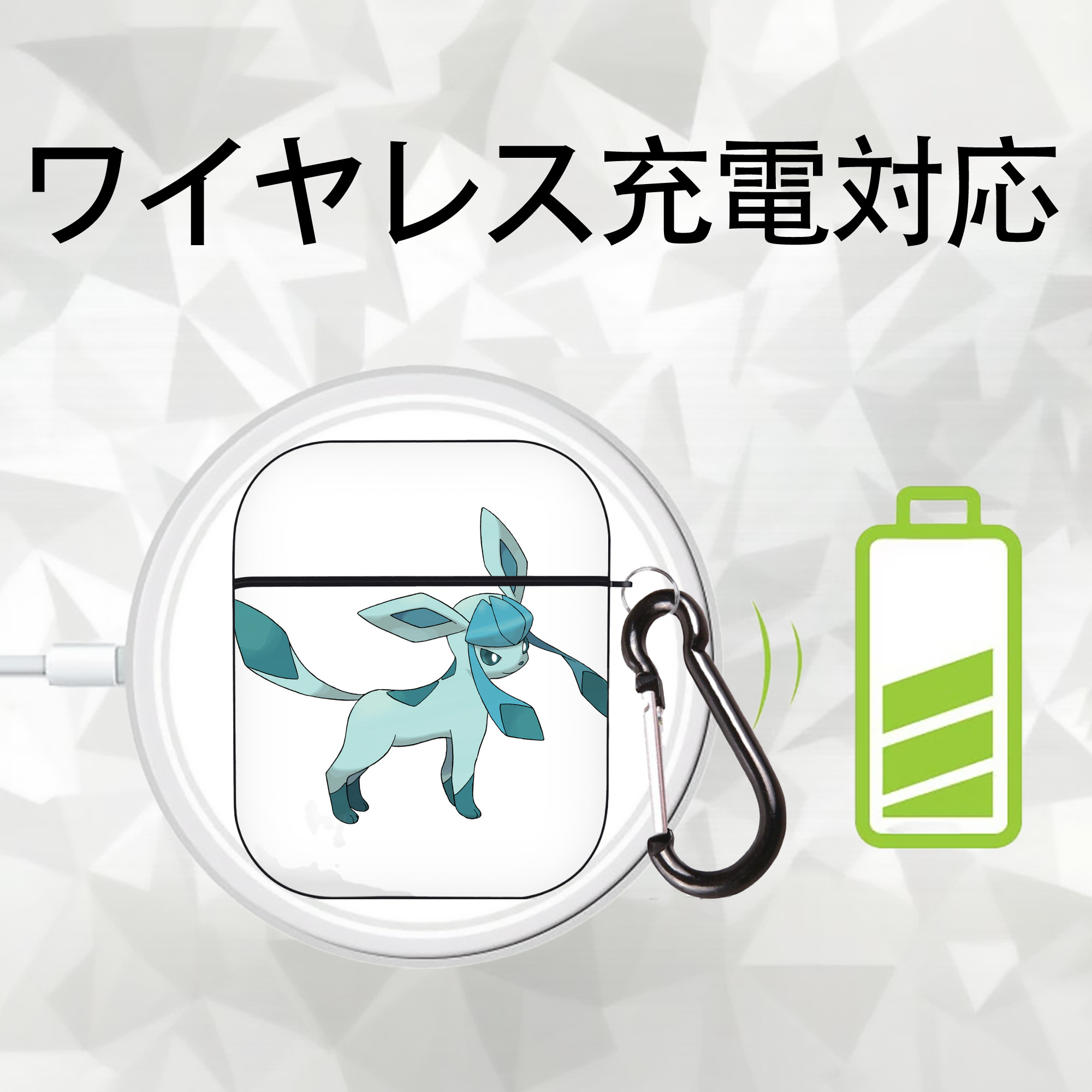ポケットモンスター Pokémon AirPods 第2世代保護ケース ハードシェル ブラック 耐衝撃・防指紋・カラビナ付き