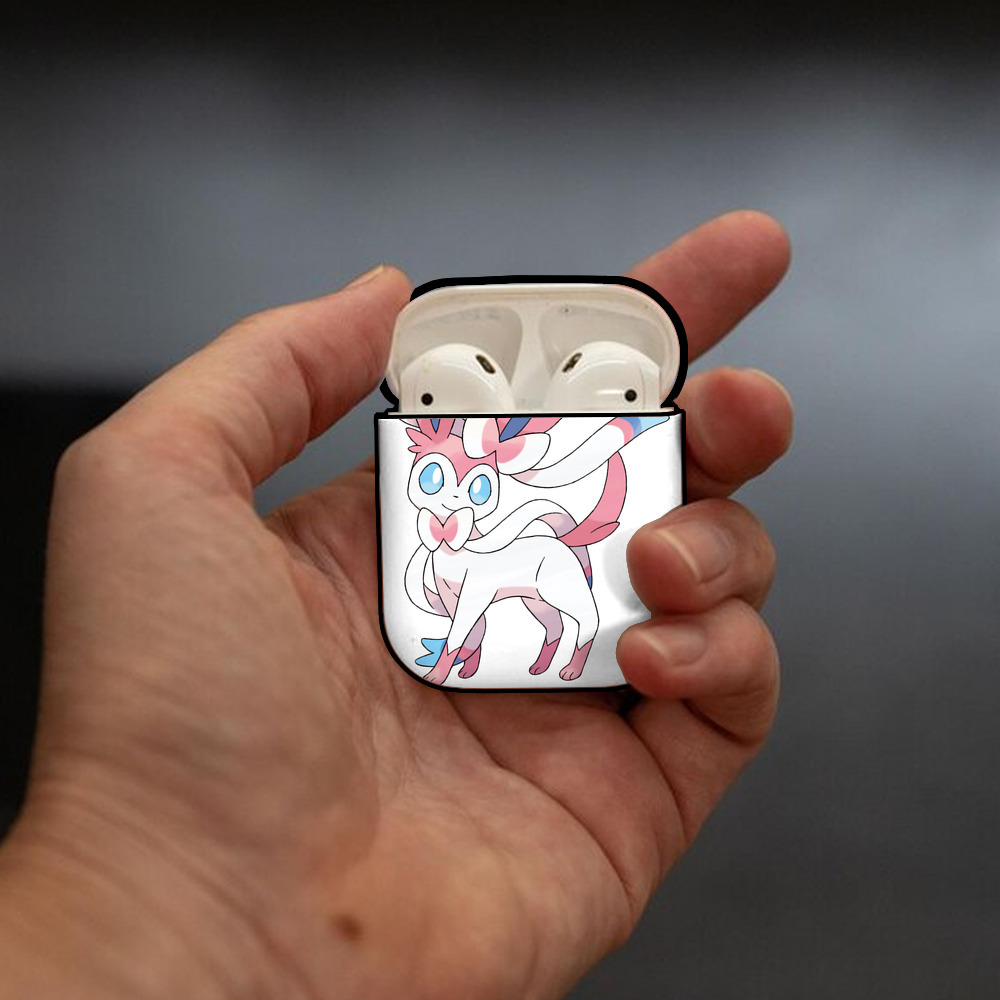 ポケットモンスター Pokémon AirPods 第2世代保護ケース ハードシェル ブラック 耐衝撃・防指紋・カラビナ付き