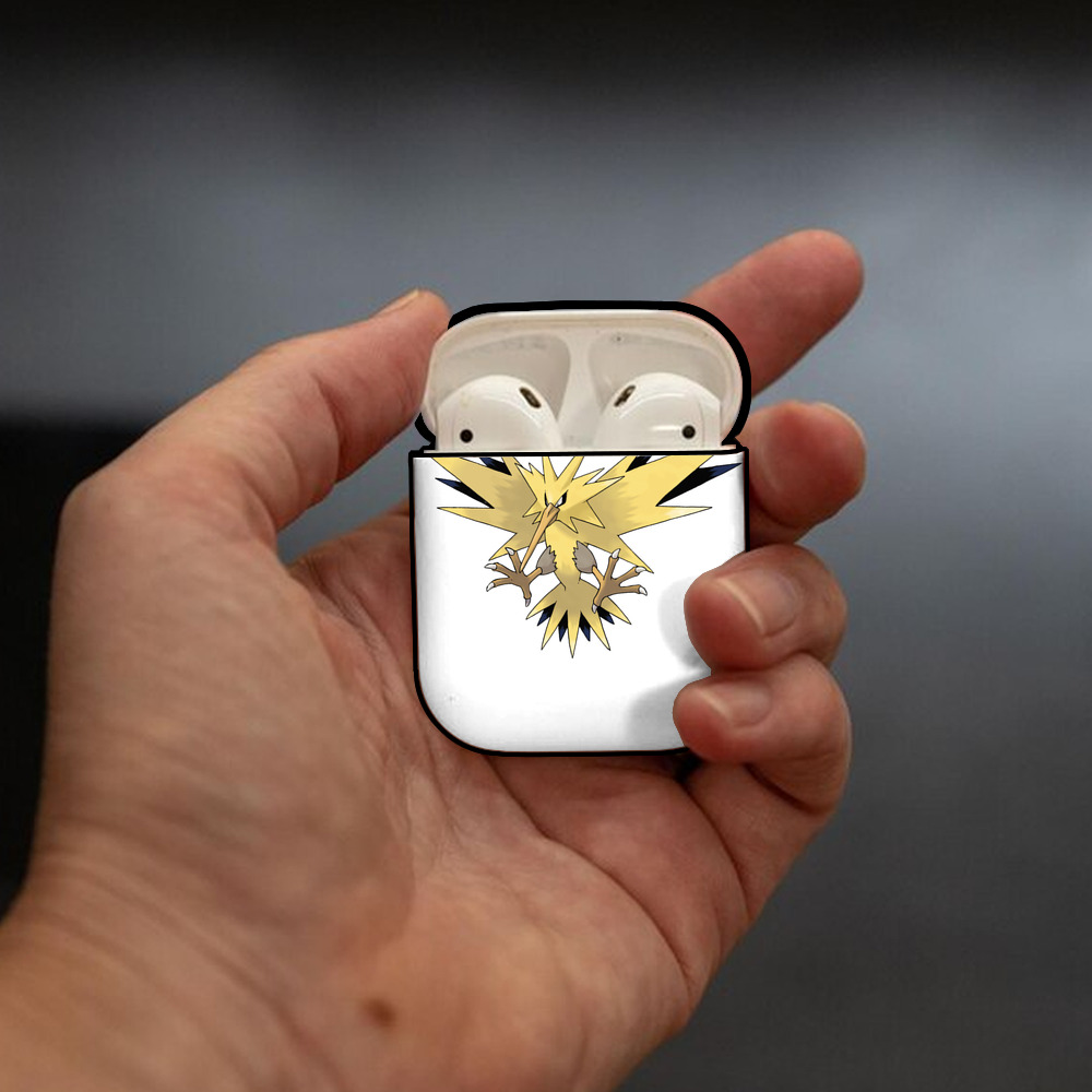 ポケットモンスター Pokémon AirPods 第2世代保護ケース ハードシェル ブラック 耐衝撃・防指紋・カラビナ付き