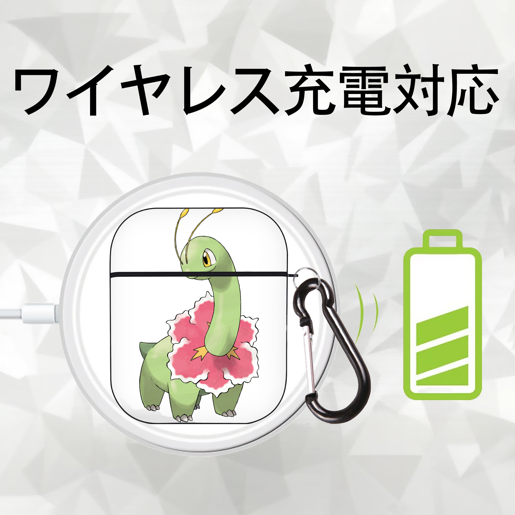 ポケットモンスター Pokémon AirPods 第2世代保護ケース ハードシェル ブラック 耐衝撃・防指紋・カラビナ付き