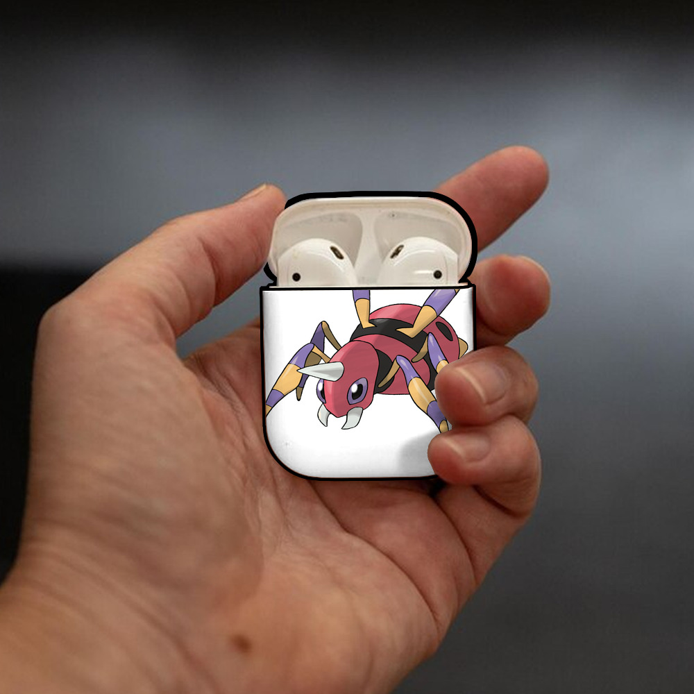 ポケットモンスター Pokémon AirPods 第2世代保護ケース ハードシェル ブラック 耐衝撃・防指紋・カラビナ付き