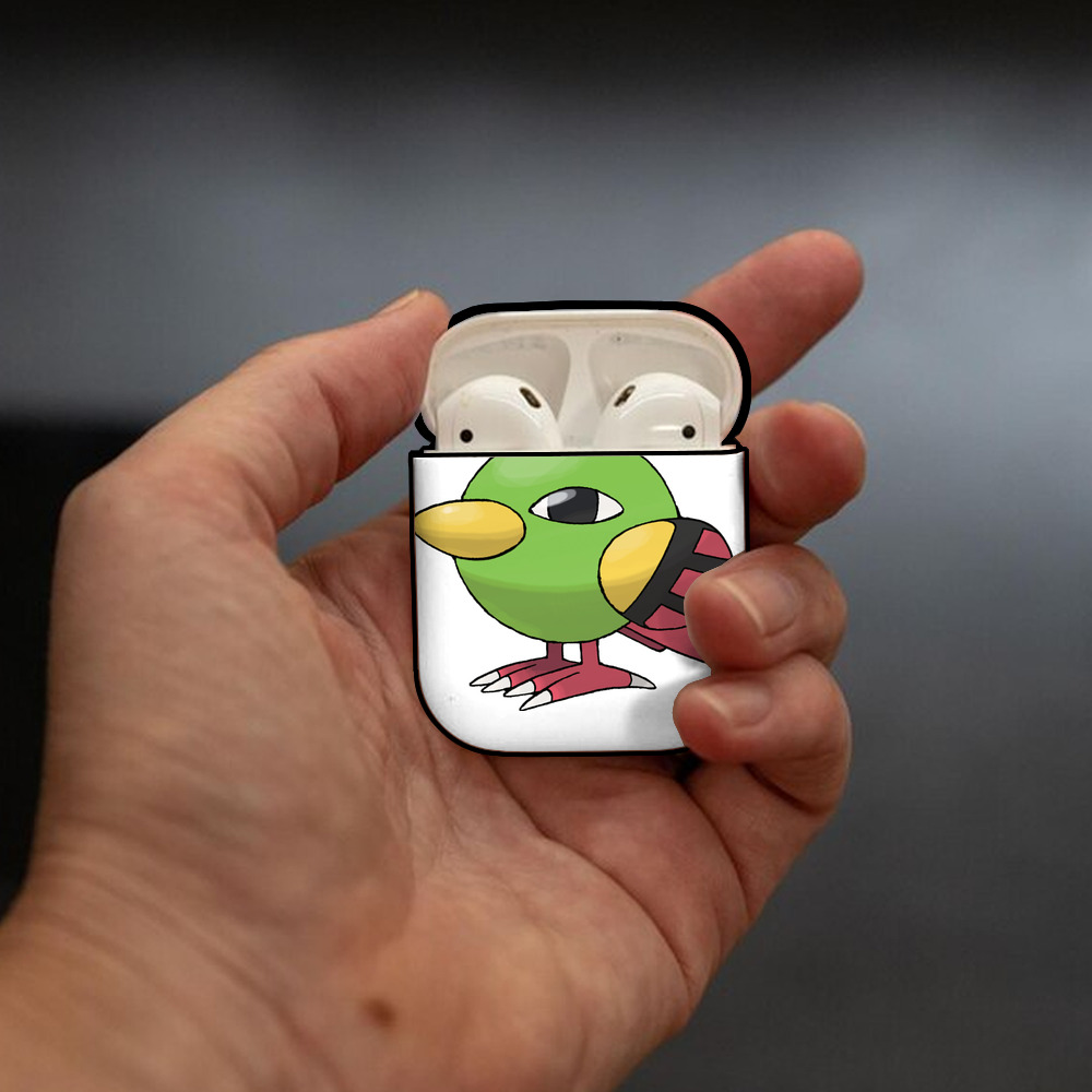 ポケットモンスター Pokémon AirPods 第2世代保護ケース ハードシェル ブラック 耐衝撃・防指紋・カラビナ付き
