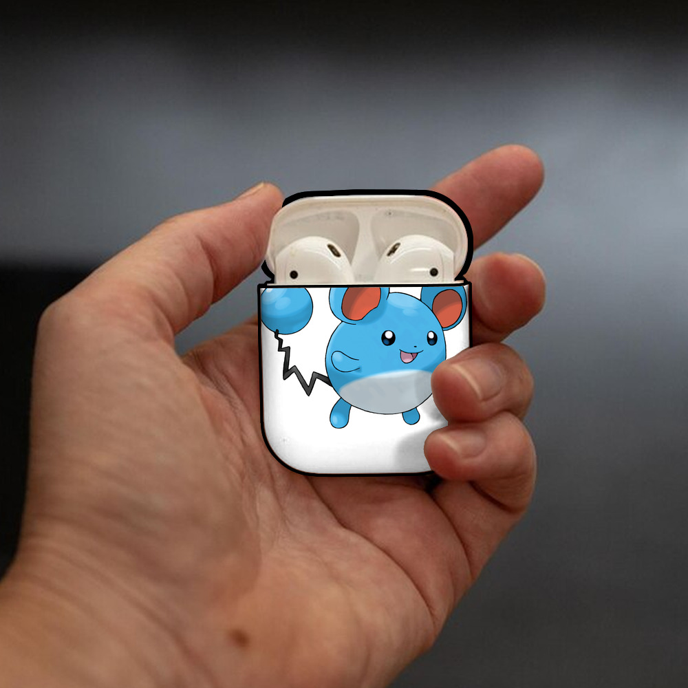 ポケットモンスター Pokémon AirPods 第2世代保護ケース ハードシェル ブラック 耐衝撃・防指紋・カラビナ付き