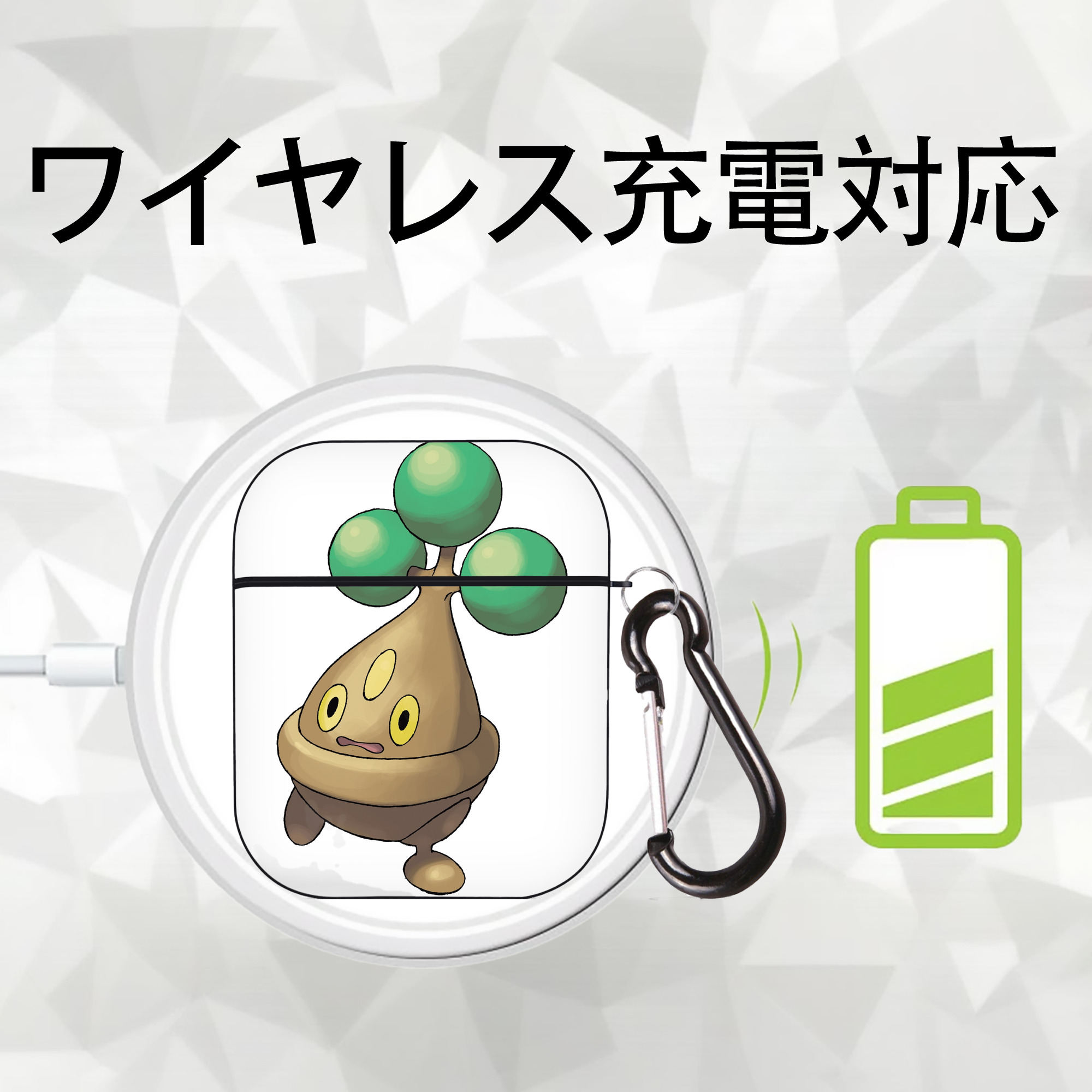 ポケットモンスター Pokémon AirPods 第2世代保護ケース ハードシェル ブラック 耐衝撃・防指紋・カラビナ付き