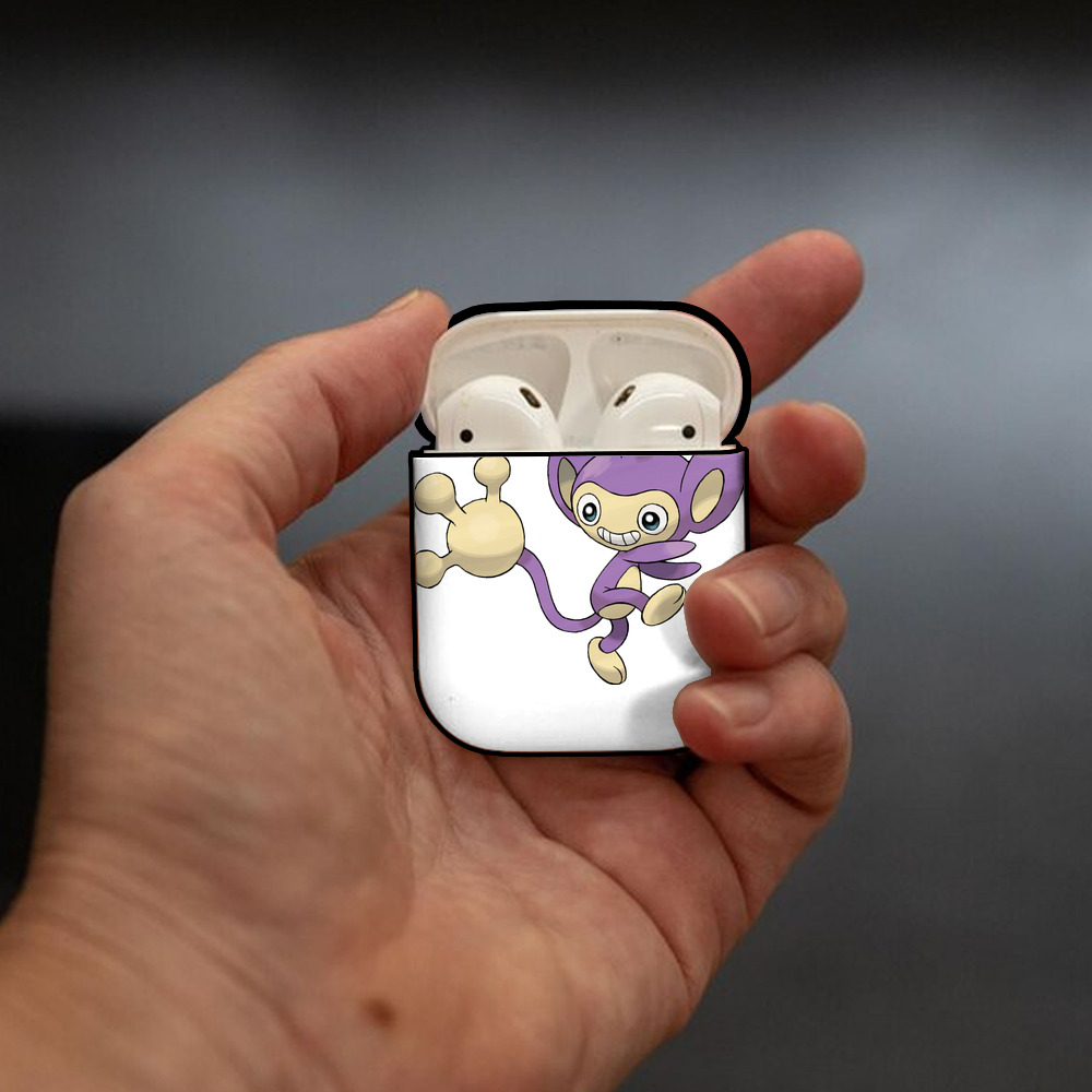 ポケットモンスター Pokémon AirPods 第2世代保護ケース ハードシェル ブラック 耐衝撃・防指紋・カラビナ付き