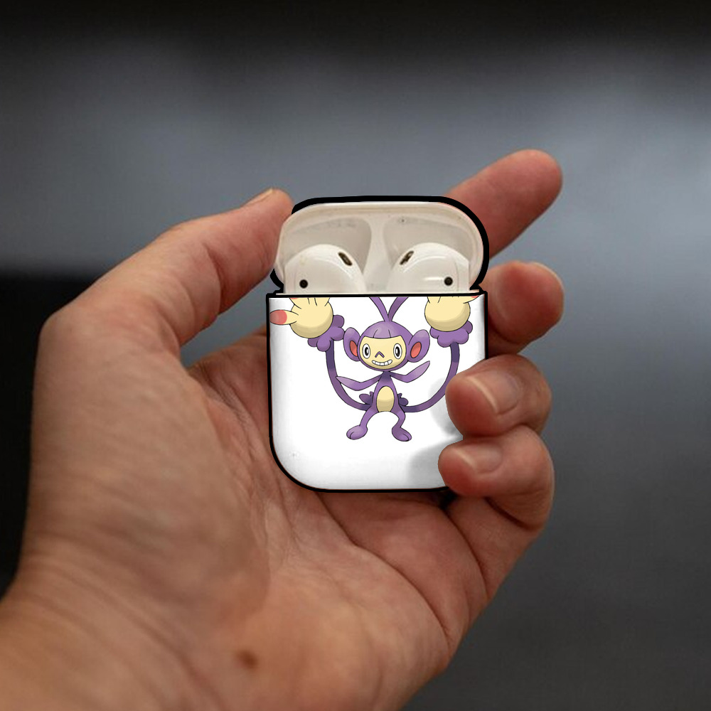 ポケットモンスター Pokémon AirPods 第2世代保護ケース ハードシェル ブラック 耐衝撃・防指紋・カラビナ付き