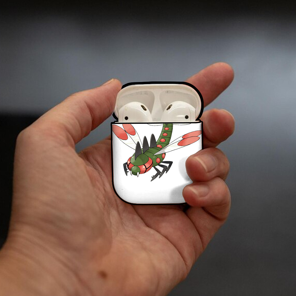 ポケットモンスター Pokémon AirPods 第2世代保護ケース ハードシェル ブラック 耐衝撃・防指紋・カラビナ付き