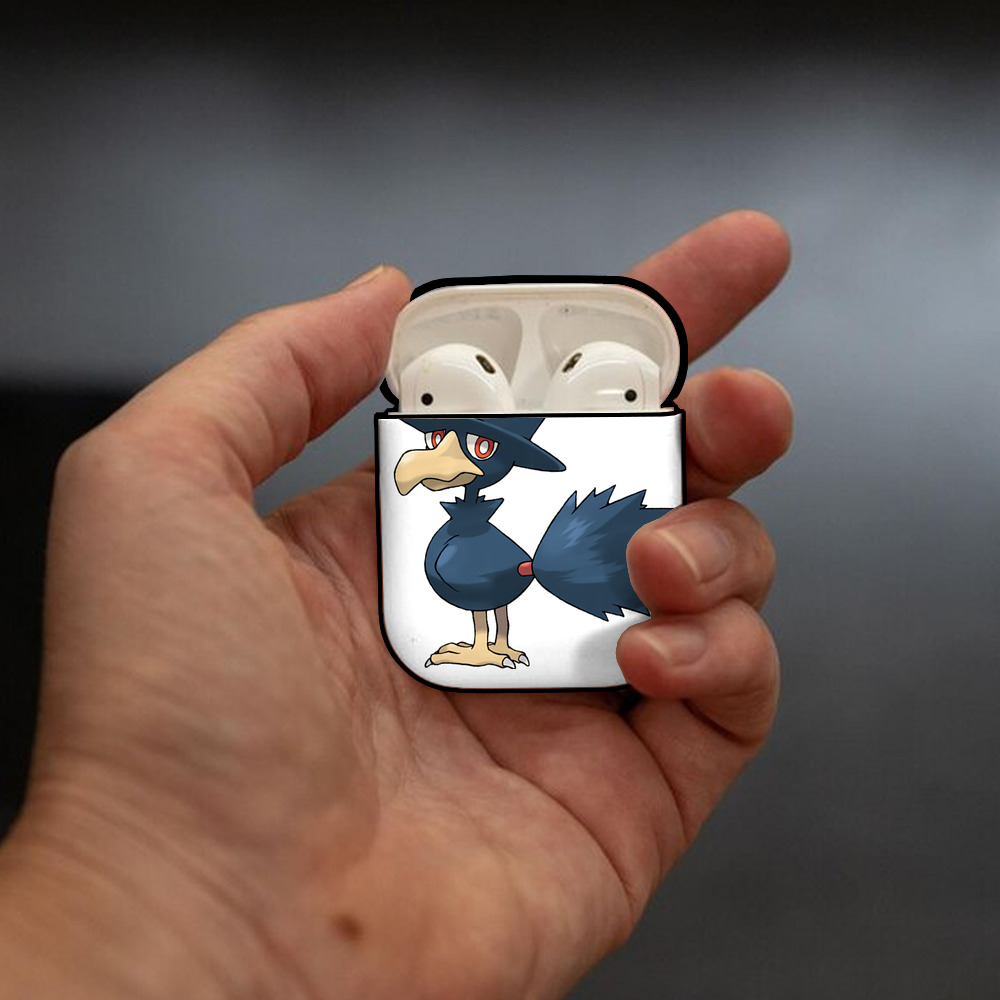 ポケットモンスター Pokémon AirPods 第2世代保護ケース ハードシェル ブラック 耐衝撃・防指紋・カラビナ付き
