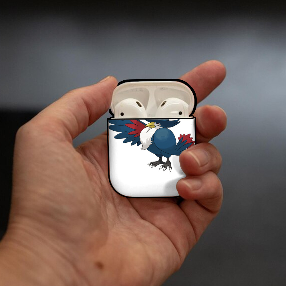 ポケットモンスター Pokémon AirPods 第2世代保護ケース ハードシェル ブラック 耐衝撃・防指紋・カラビナ付き
