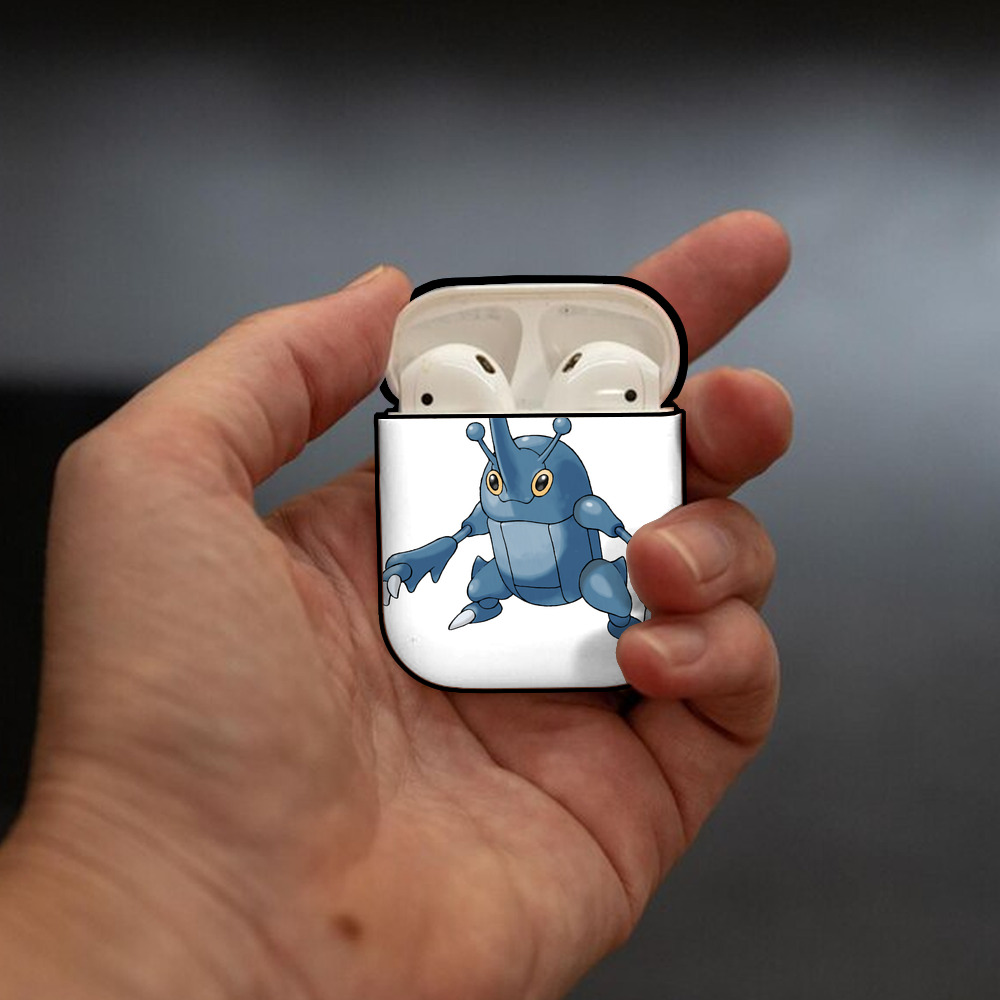 ポケットモンスター Pokémon AirPods 第2世代保護ケース ハードシェル ブラック 耐衝撃・防指紋・カラビナ付き