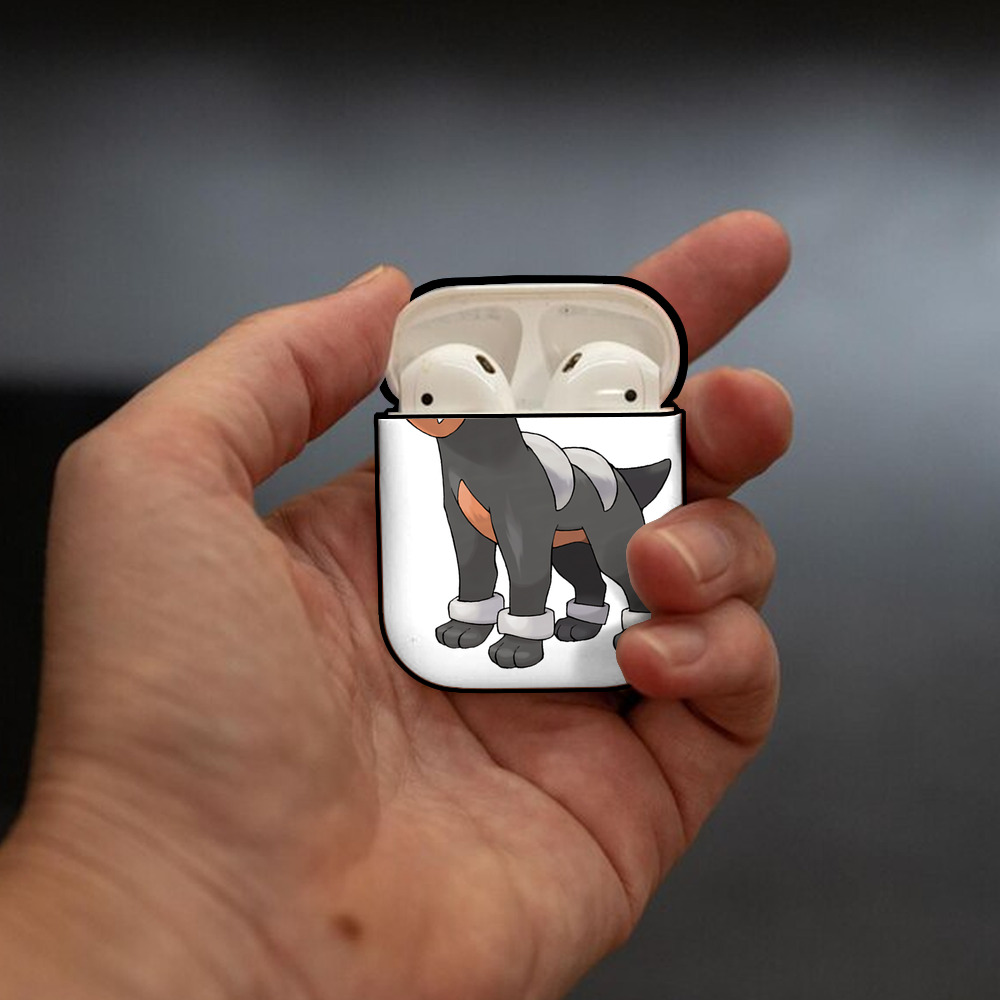 ポケットモンスター Pokémon AirPods 第2世代保護ケース ハードシェル ブラック 耐衝撃・防指紋・カラビナ付き