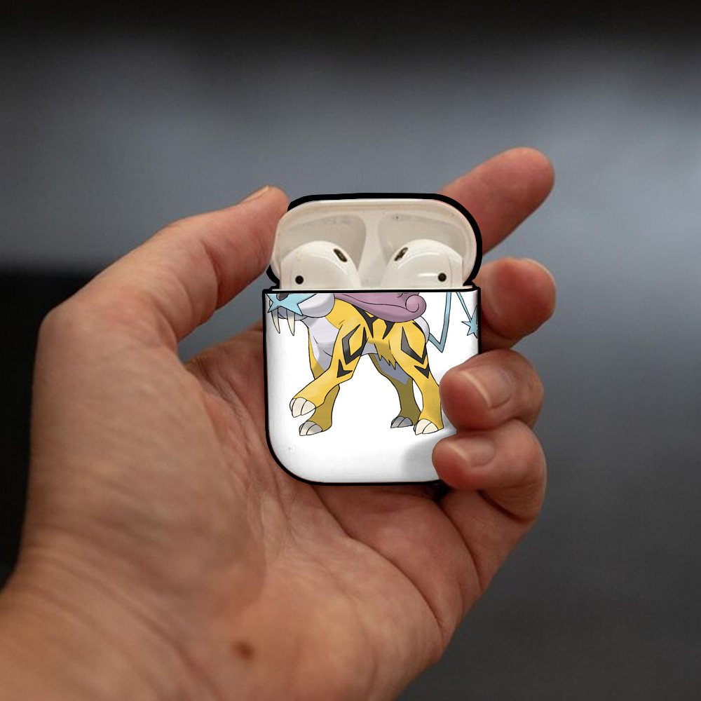 ポケットモンスター Pokémon AirPods 第2世代保護ケース ハードシェル ブラック 耐衝撃・防指紋・カラビナ付き
