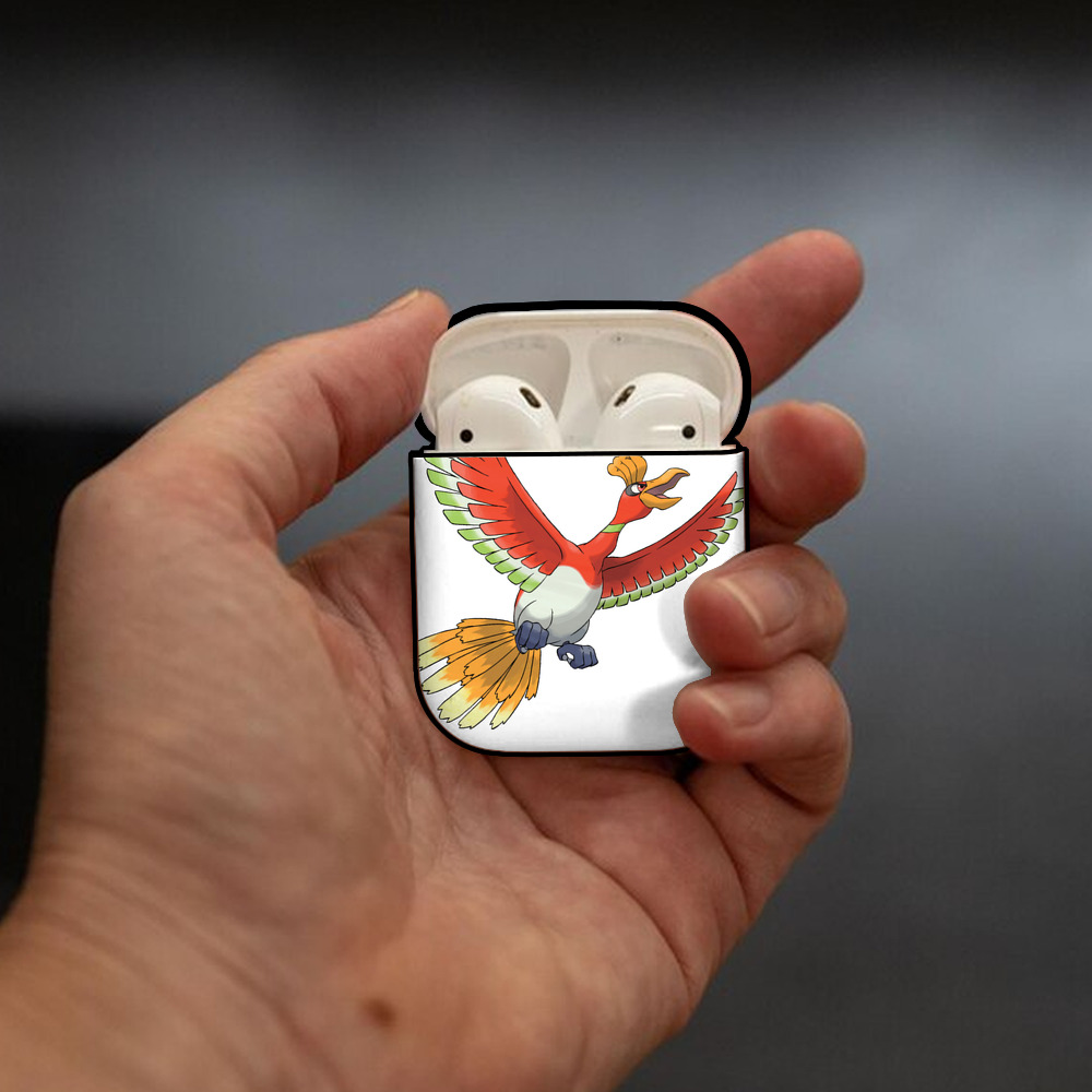 ポケットモンスター Pokémon AirPods 第2世代保護ケース ハードシェル ブラック 耐衝撃・防指紋・カラビナ付き